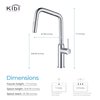 Kibi Macon Single Handle Pull Down Kitchen Sink Faucet KKF2007CH